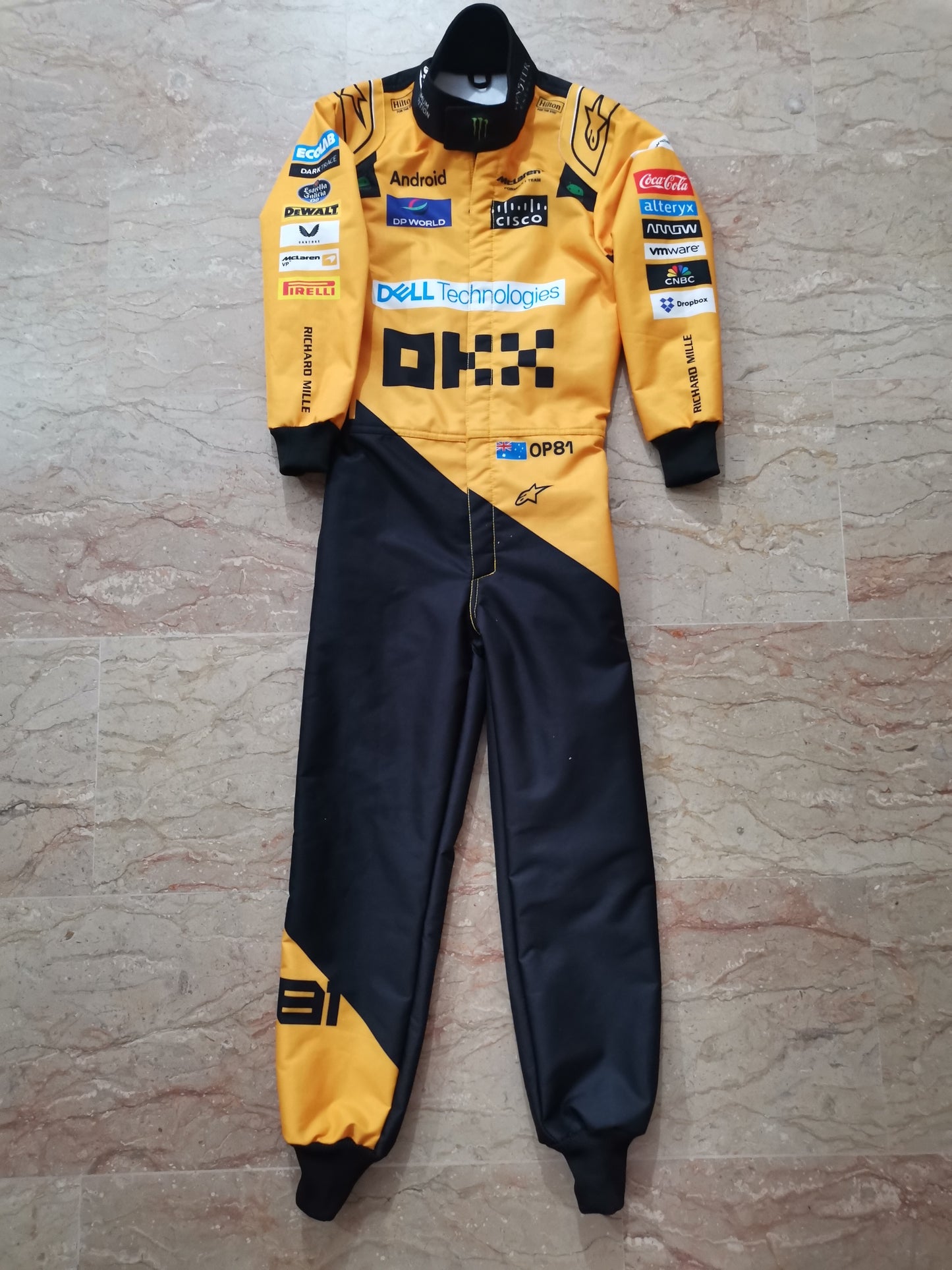 2025 Oscar Piastri McLaren F1 Replica Suit Front View