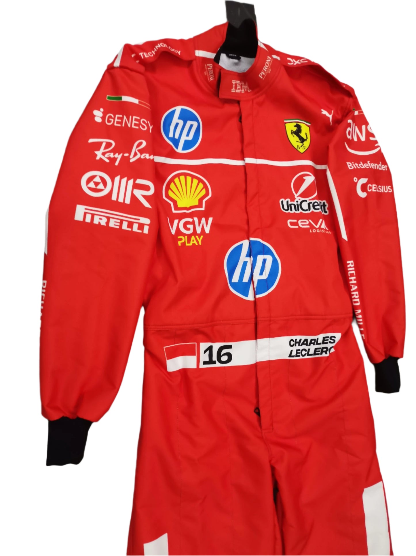 2025 Scuderia Ferrari Kart Suit Front View