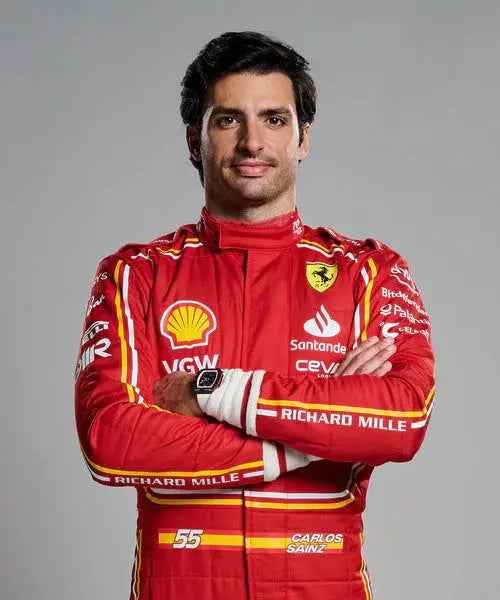 Carlos Sainz New 2024 Scuderia Ferrari F1 Team Replica Racing Suit