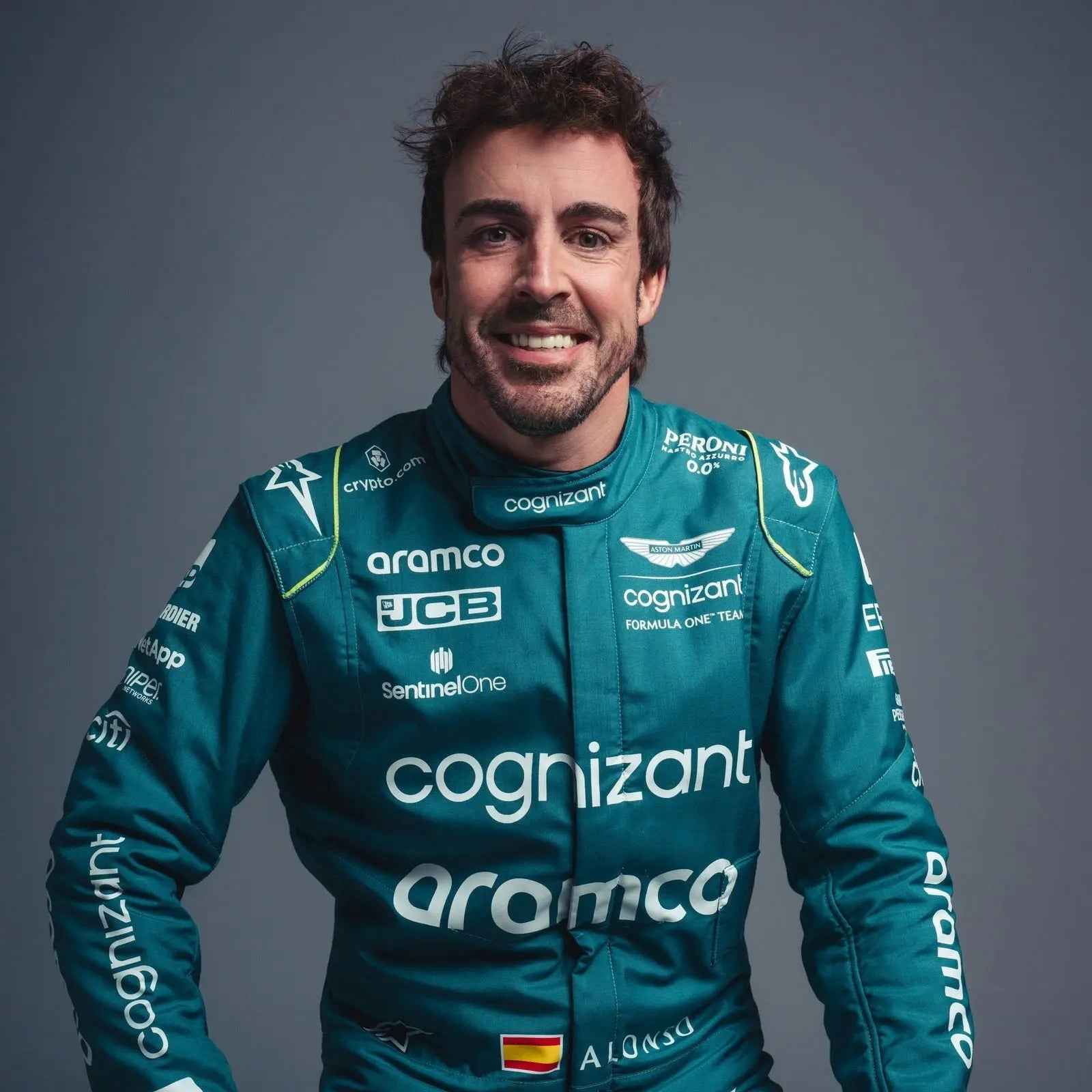 New Fernando Alonso 2023 F1 Team Aston Martin Replica Racing Suit