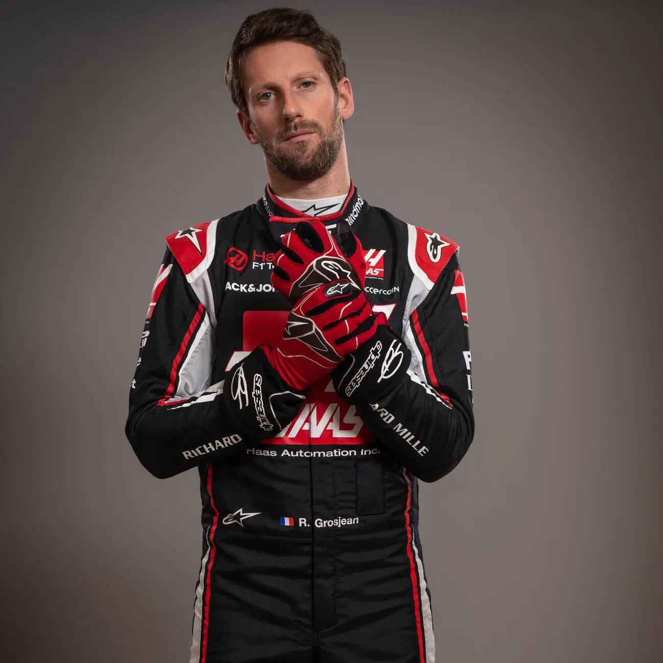 Romain Grosjean 2020 F1 Team Haas Replica Racing Suit