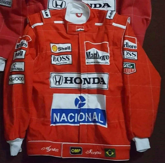 Ayrton Senna Printed go kart Jacket