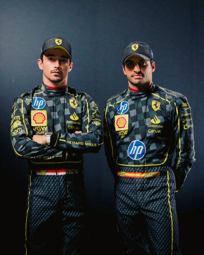 Scuderia Ferrari HP's Charles Leclerc carbon-fibre race suits Italian Grand Prix