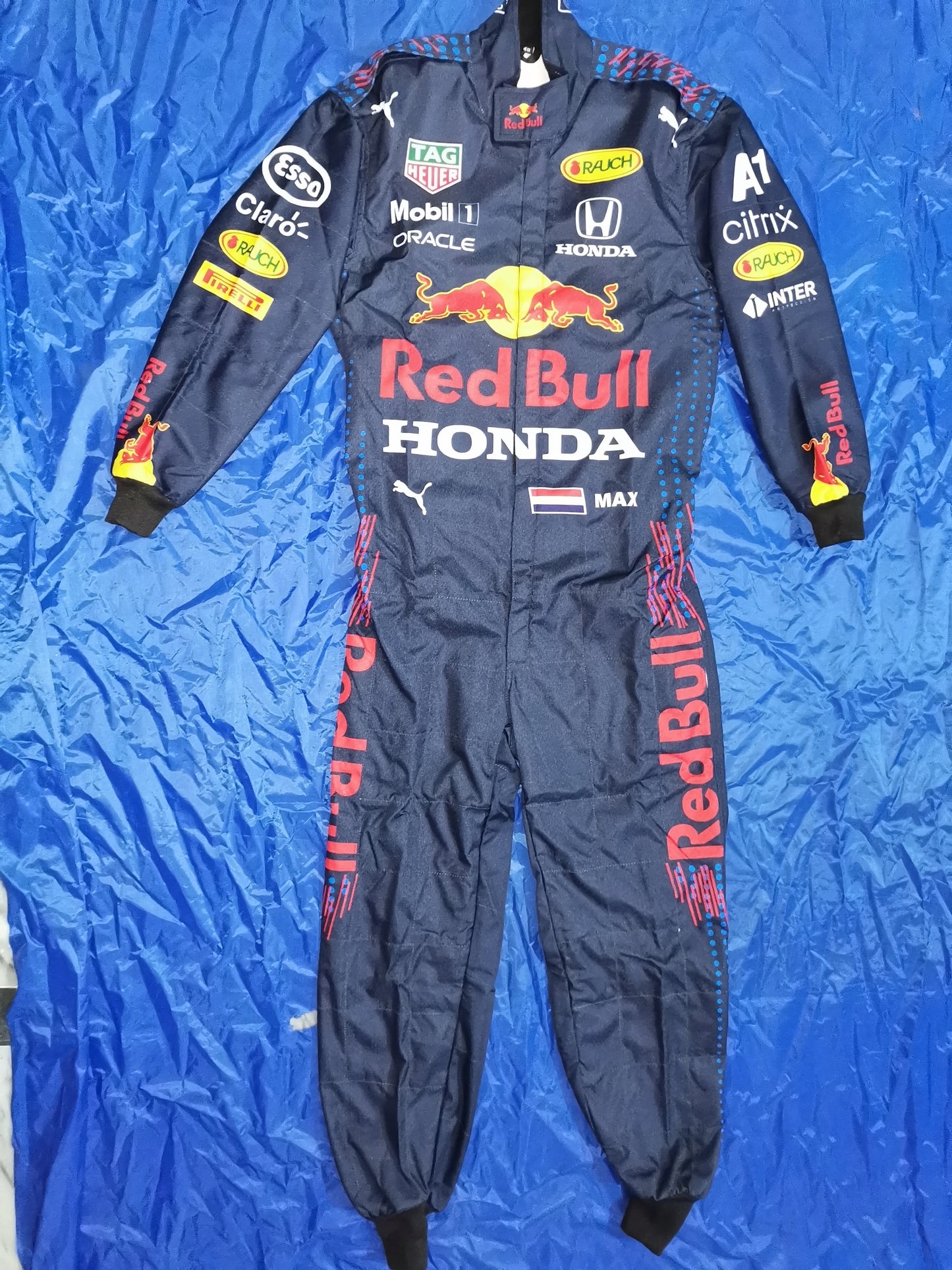 F1 Racing MAX 2021 Style RedBull Printed Suit Go Kart/Karting Race/Racing Suit