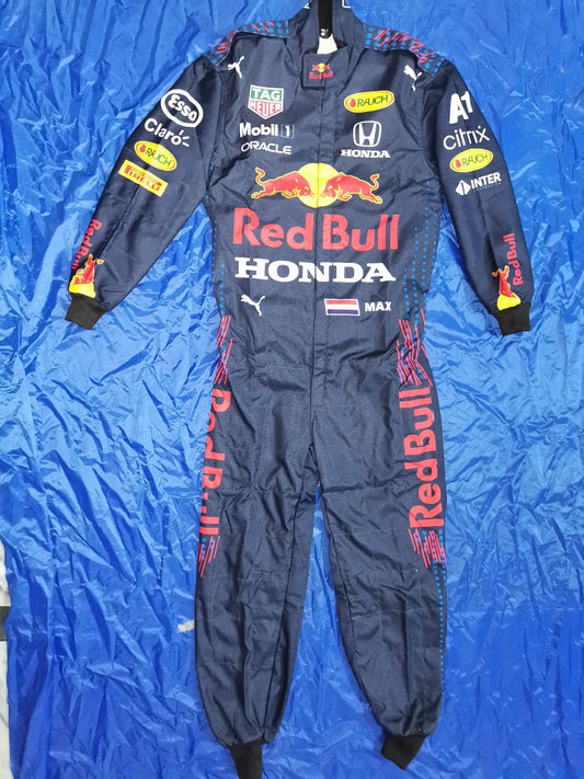 F1 Racing MAX 2021 Style RedBull Printed Suit Go Kart/Karting Race/Racing Suit