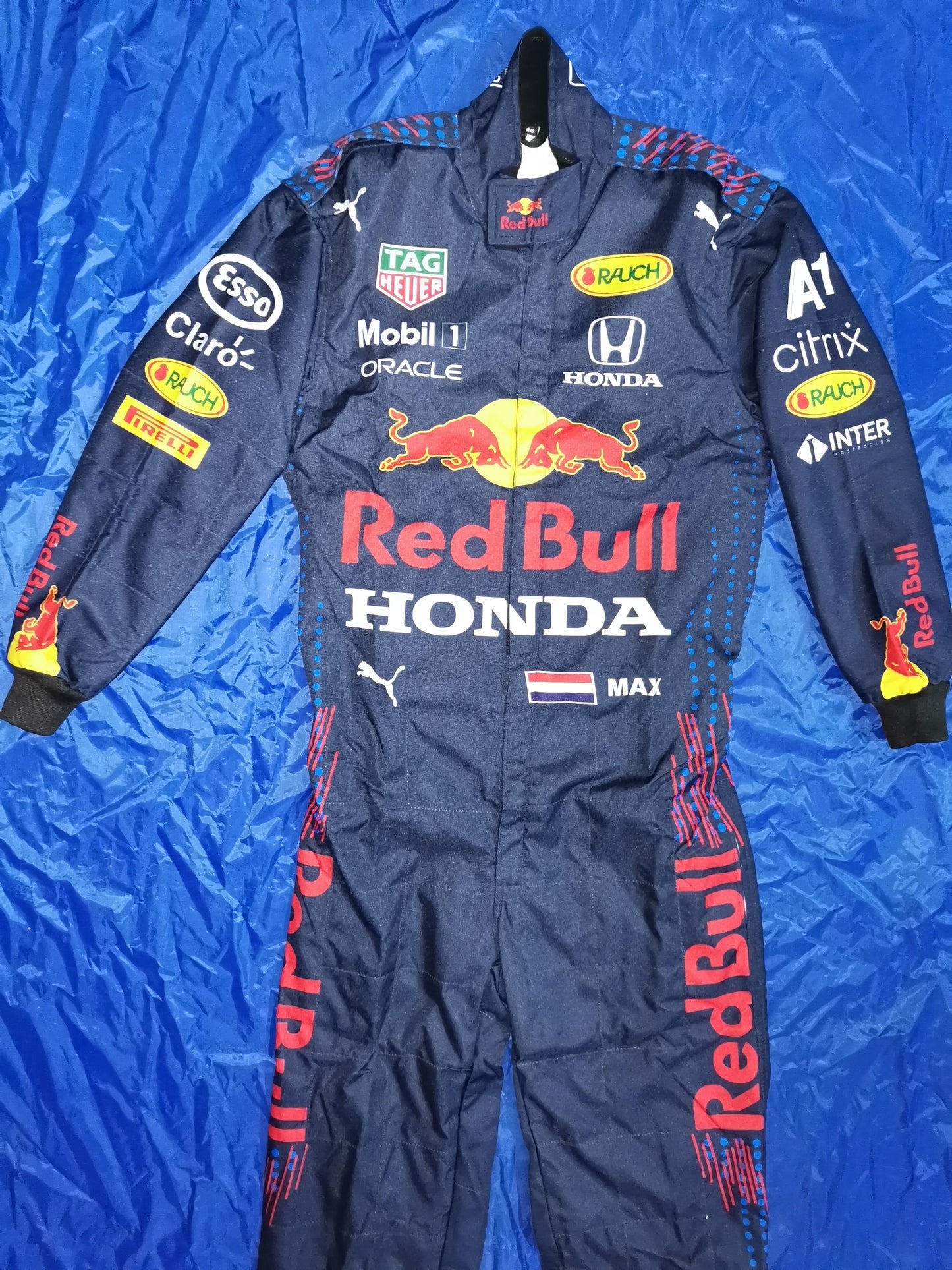 F1 Racing MAX 2021 Style RedBull Printed Suit Go Kart/Karting Race/Racing Suit