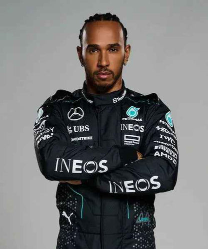 Lewis Hamilton 2024 Mercedes AMG F1 Replica Go Kart Racing Suit