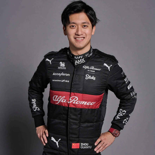New 2023 Zhou Guanyu F1 Team Replica Racing Suit Alfa Romeo