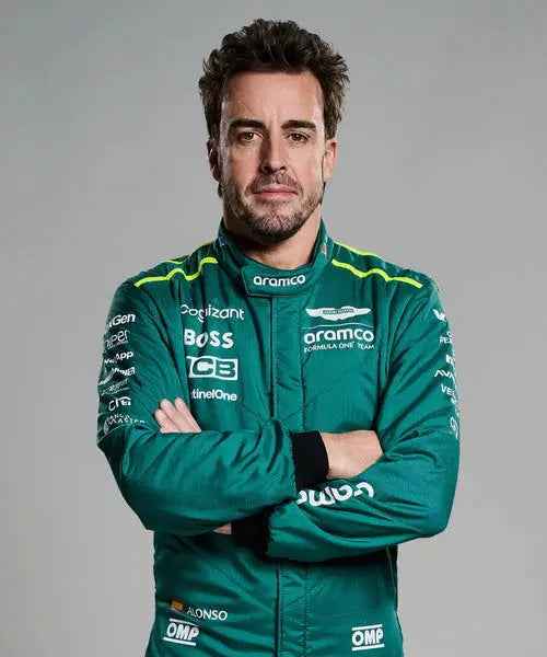 New 2024 Fernando Alonso Aston Martin F1 Team Replica Racing Suit