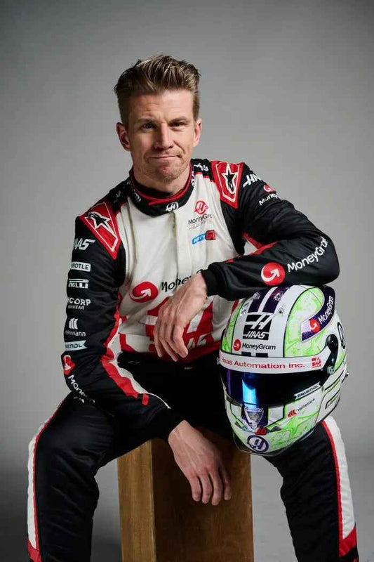 New 2024 Nico Hulkenberg MoneyGram Haas F1 Team Racing Suit