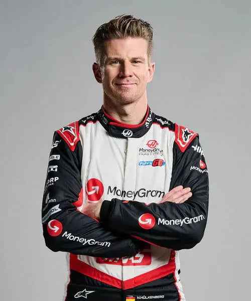 New 2024 Nico Hulkenberg MoneyGram Haas F1 Team Replica Racing Suit