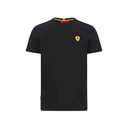 SCUDERIA FERRARI F1 MEN'S SMALL SHIELD T-SHIRT BLACK