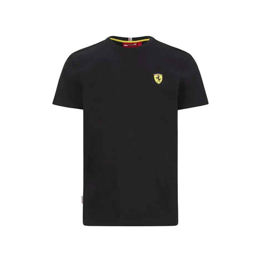 SCUDERIA FERRARI F1 MEN'S SMALL SHIELD T-SHIRT BLACK